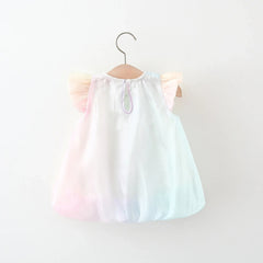 Shaded 3D Hearts Girls Dress – Cotton Party Wear