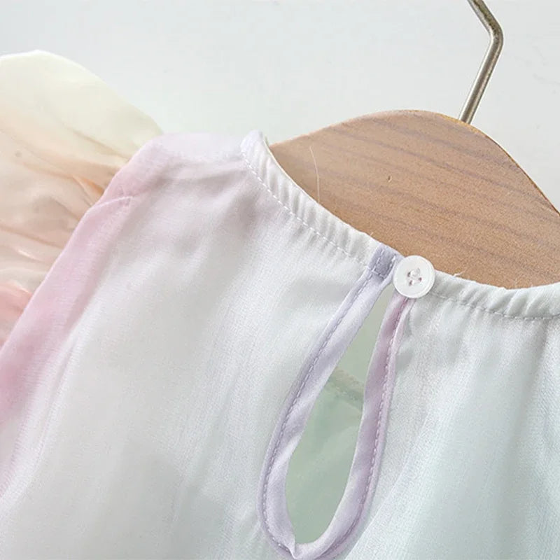Shaded 3D Hearts Girls Dress – Cotton Party Wear