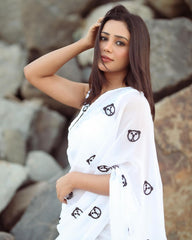 Effortless Elegance with White Georgette Saree