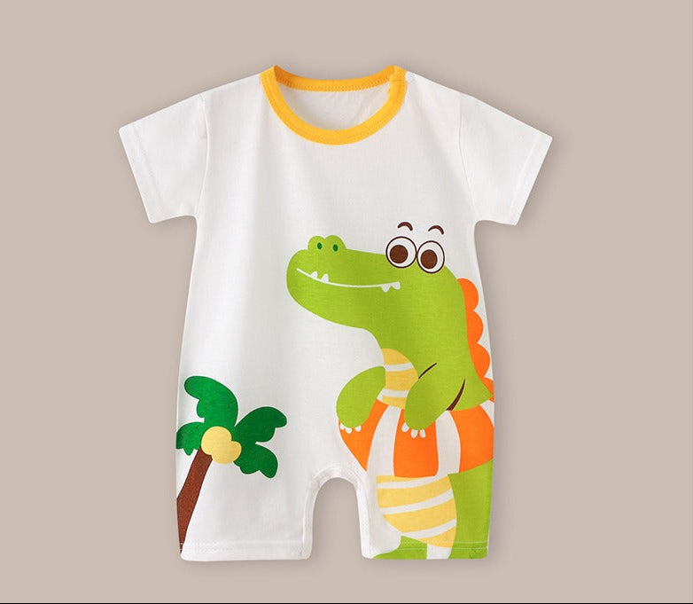 Chilling Dino Baby Romper for Boys and Girls – Soft Cotton Blend