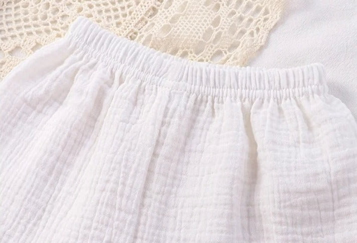 Sleeveless Girls Cotton Leisure Set – Soft & Breathable Summer Outfit for Kids