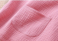 Sleeveless Girls Cotton Leisure Set – Soft & Breathable Summer Outfit for Kids