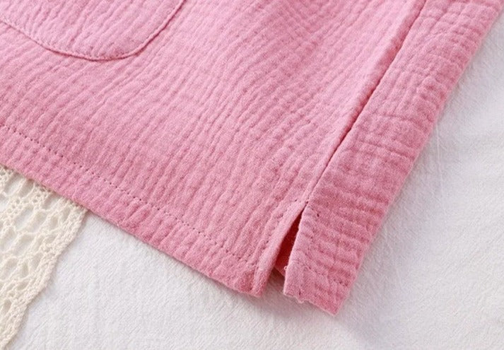 Sleeveless Girls Cotton Leisure Set – Soft & Breathable Summer Outfit for Kids