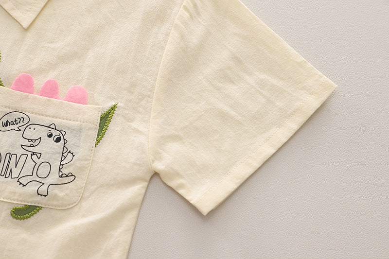 Smart Pocket Shirt and Bottom Set – 100% Cotton Boys’ Outfit, Comfortable & Stylish Two-Piece