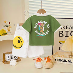Smart Trendy Boys T-shirt and Bottom Set – Cotton Blend Kids’ Outfit, Comfortable & Stylish