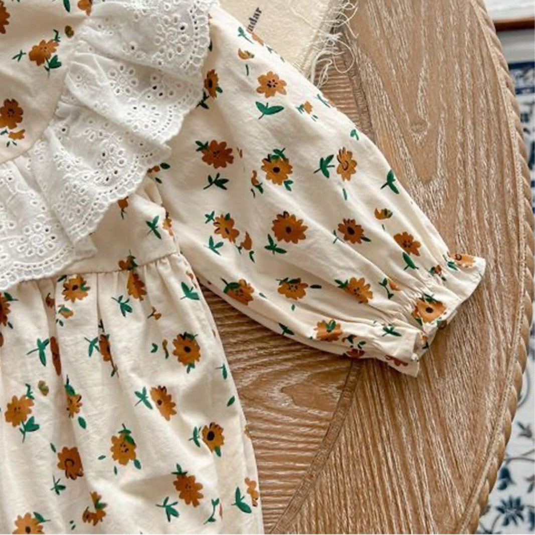 Stella Baby Girls Cotton Frill Romper with Matching Cap – Cute Summer Outfit