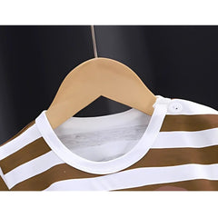Striped Bear Boys Loungewear Set – Soft Cotton Blend Pajamas, Comfortable & Adorable Sleepwear