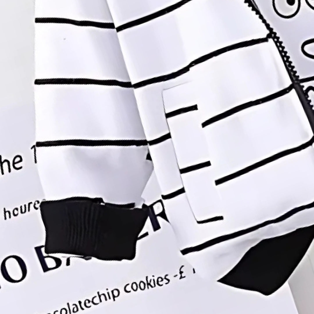 Striped Hooded Jacket Boys Three Piece Set – Cotton Blend Kids’ Outfit, Comfortable & Stylish