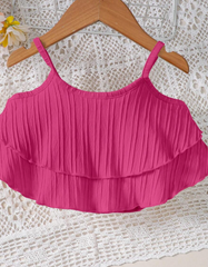 Stylish Girls Crop Top and Pants Set – Cotton Blend Outfit for Kids