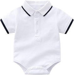 Stylish Polo Baby Boys T-Shirt Romper Shorts Set – Soft Cotton Infant Outfit, Comfortable & Trendy
