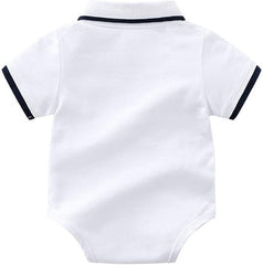 Stylish Polo Baby Boys T-Shirt Romper Shorts Set – Soft Cotton Infant Outfit, Comfortable & Trendy