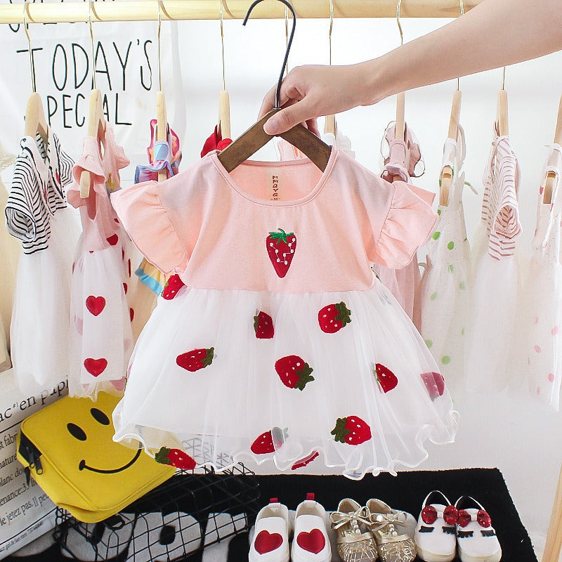 Sugar Mesh Sparkle Dress for Girls – Cotton Blend Party Wear