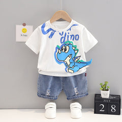 Tail Hanging Boys Dino Set – Soft Cotton Kids’ Outfit, Fun Dinosaur Design & Comfortable Fit