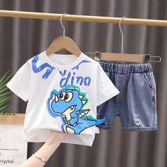 Tail Hanging Boys Dino Set – Soft Cotton Kids’ Outfit, Fun Dinosaur Design & Comfortable Fit