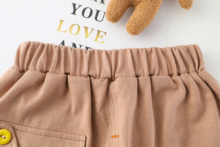 Teddy Attached Boys T-Shirt and Bottom Sets – Soft Cotton Kids’ Outfit, Comfortable & Playful