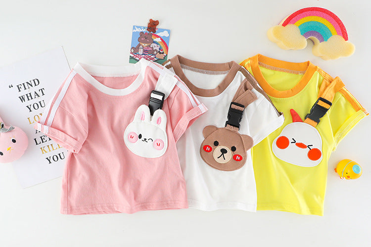 Teddy Attached Boys T-Shirt and Bottom Sets – Soft Cotton Kids’ Outfit, Comfortable & Playful