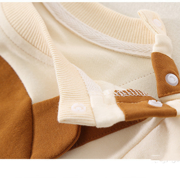 Teddy Bear Unisex Baby Jumpsuit with Hat – Soft Cotton Blend Outfit for Boys & Girls