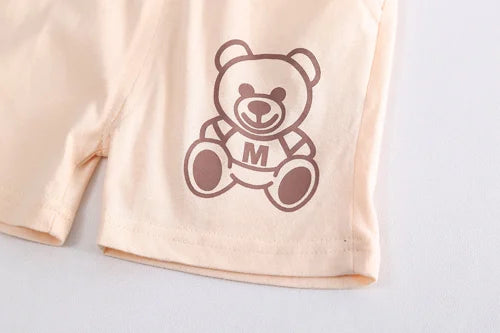 Teddy Embossed Boys Co-Ord Set – Cotton & Acetate Kids’ Outfit, Comfortable & Stylish Everyday Wear