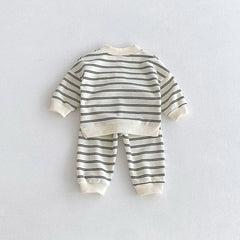 Teddy Stripes Boys Co-Ord Set – Soft Cotton Kids’ Outfit, Comfortable & Stylish for Everyday Wear