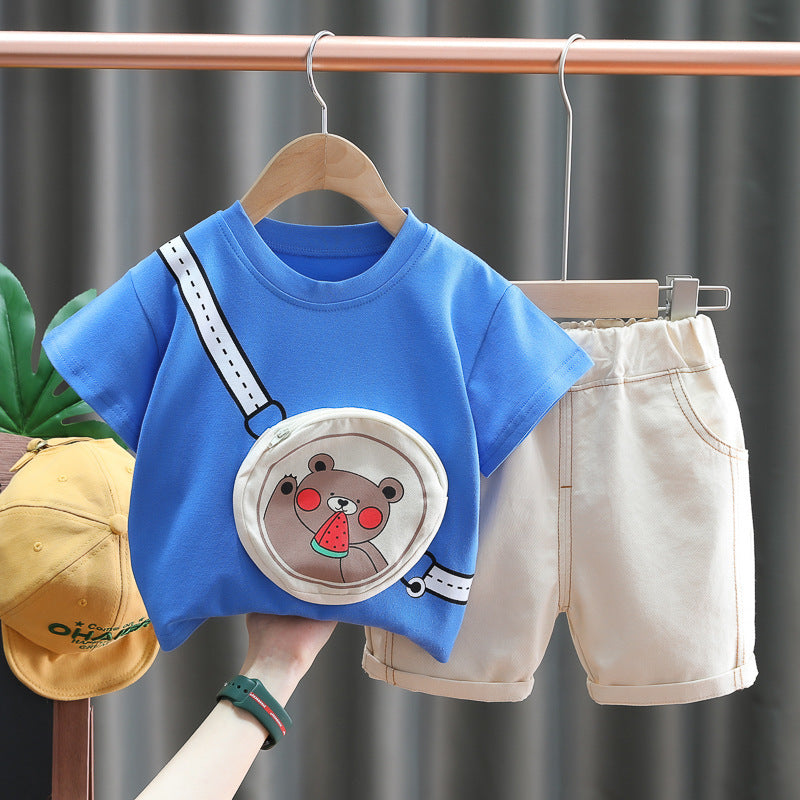 Teddy Zipper Sling Boys Set – Soft Cotton Kids’ Outfit, Comfortable & Stylish for Everyday Wear