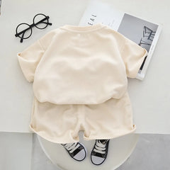 The Bear Tee and Shorts Boys Set – Cotton Blend Summer Outfit for Kids, Comfortable & Stylish
