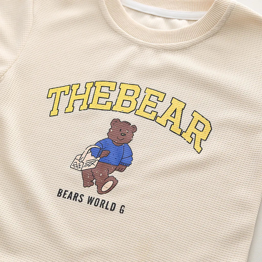 The Bear Tee and Shorts Boys Set – Cotton Blend Summer Outfit for Kids, Comfortable & Stylish