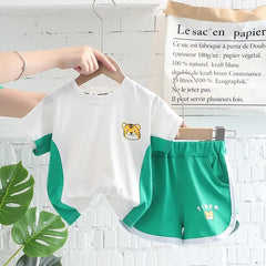 Tiger 3D Tailed T-Shirt & Shorts Set – Soft Cotton Summer Outfit for Boys, Fun & Comfortable