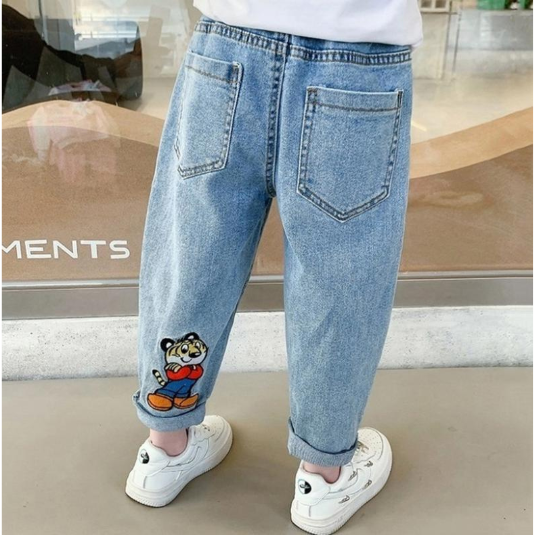 Tiger Swag Boys Denim Jeans – Cotton Blend Kids’ Pants, Durable & Stylish Everyday Wear