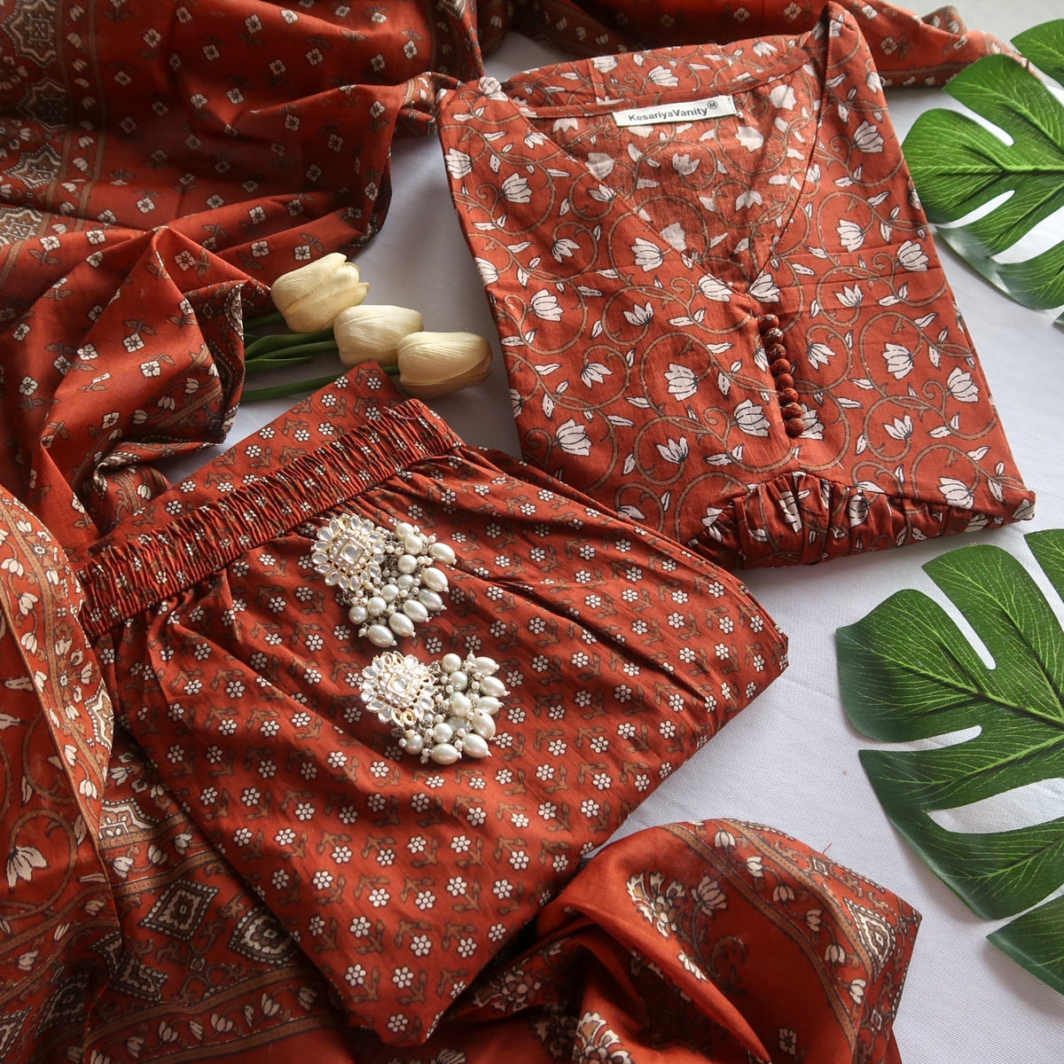 Timeless Cotton Suit Set with Printed Dupatta