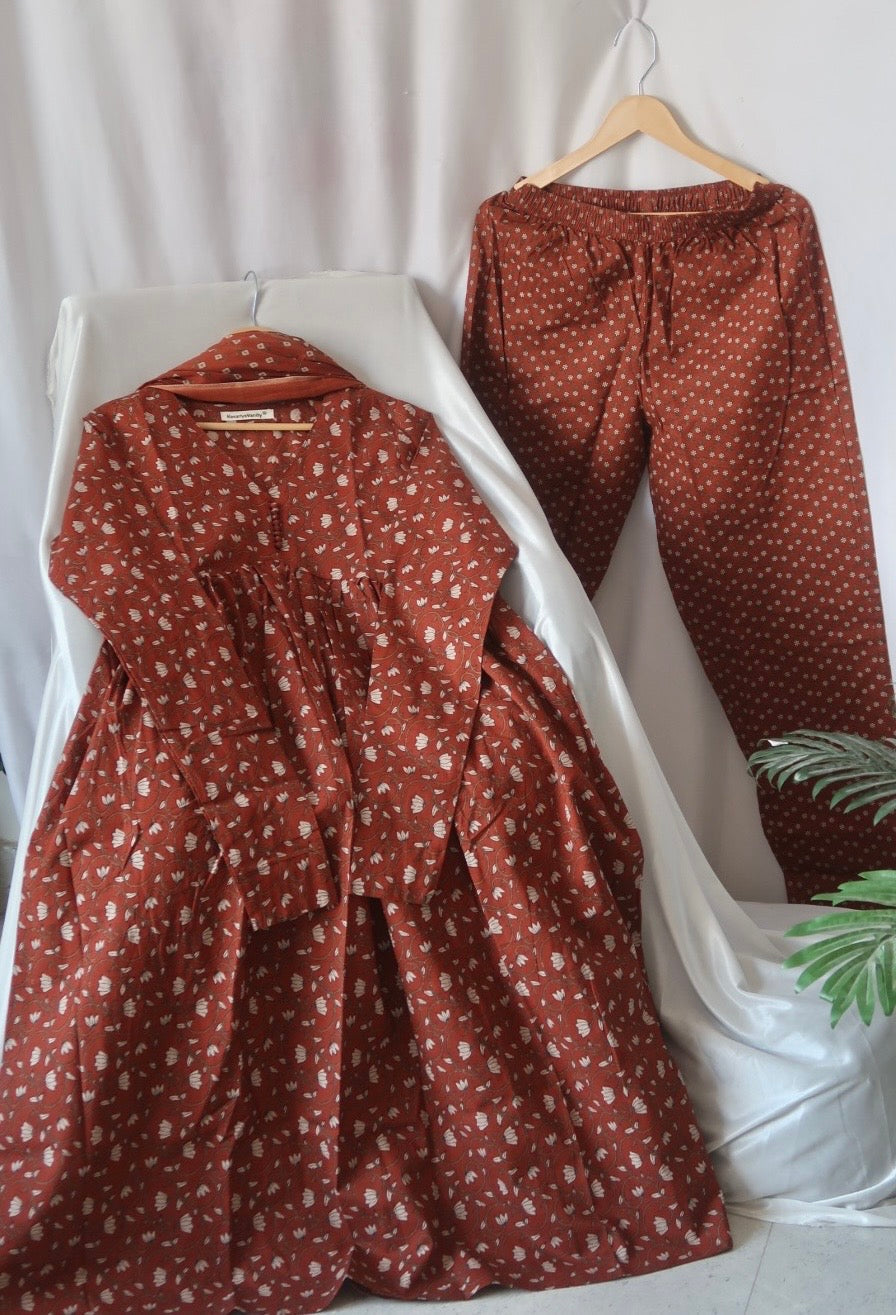 Timeless Cotton Suit Set with Printed Dupatta