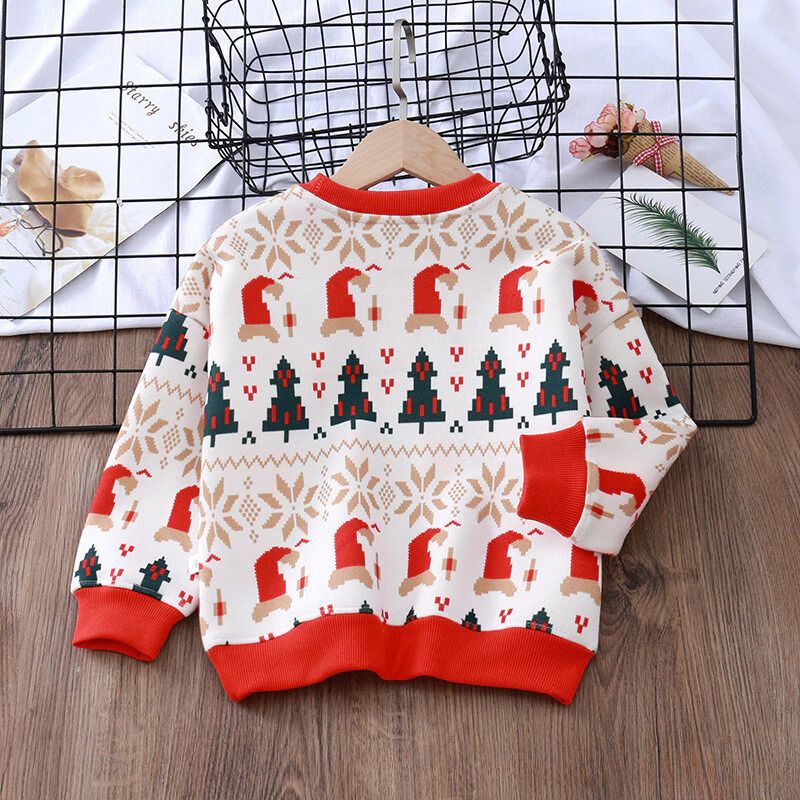 Tiny Elf Unisex Warm Sweatshirt – Fleece-Lined Cotton Blend for Boys & Girls