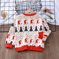 Tiny Elf Unisex Warm Sweatshirt – Fleece-Lined Cotton Blend for Boys & Girls