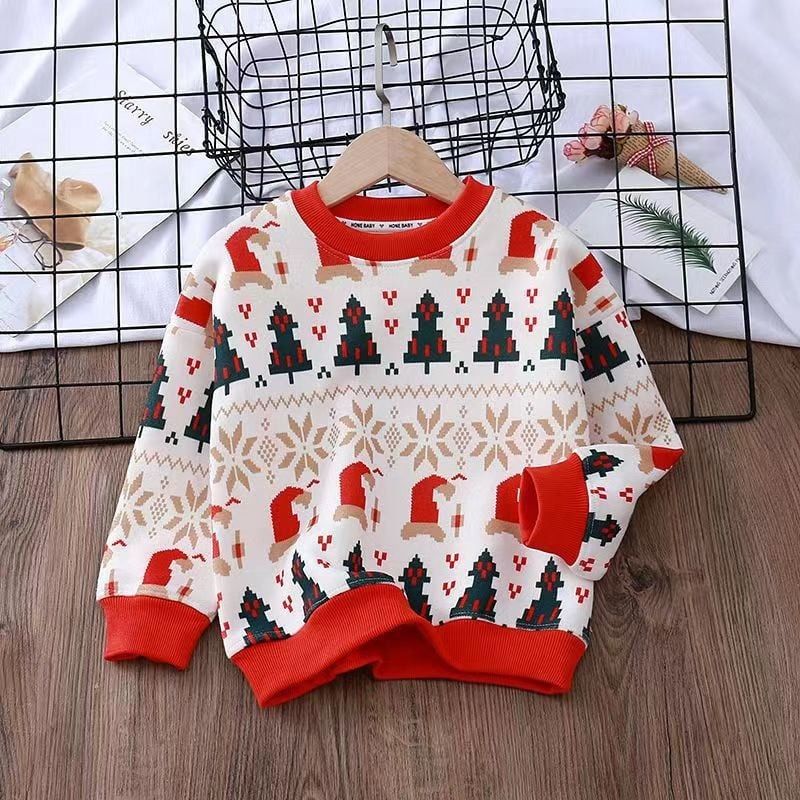 Tiny Elf Unisex Warm Sweatshirt – Fleece-Lined Cotton Blend for Boys & Girls
