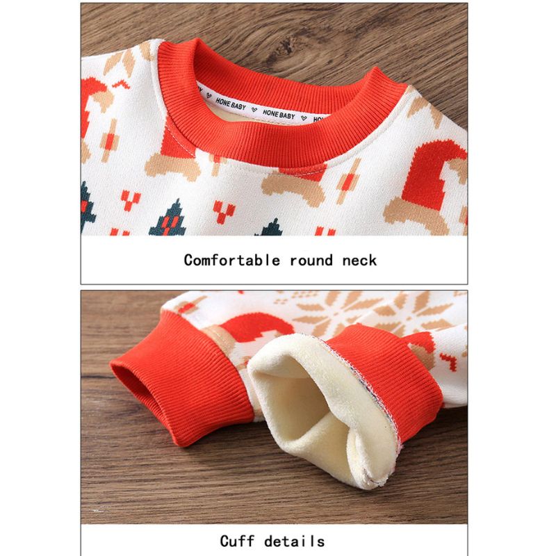 Tiny Elf Unisex Warm Sweatshirt – Fleece-Lined Cotton Blend for Boys & Girls