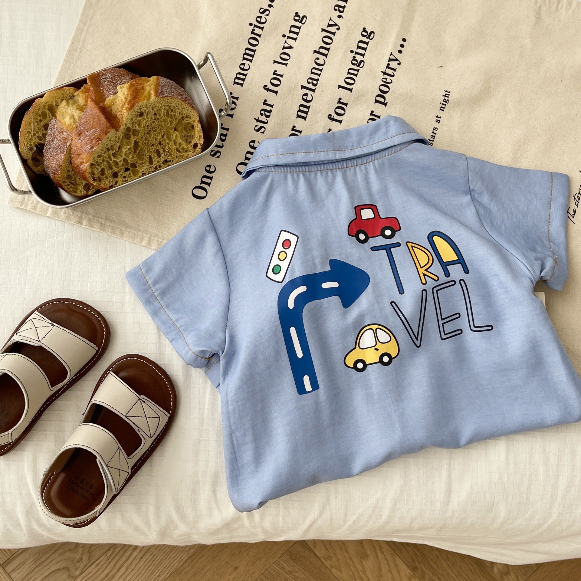 Travel Theme Baby Romper – Unisex Boys & Girls Cotton Blend Outfit