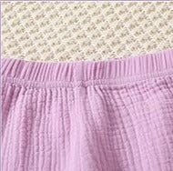 Trendy Knot Girls Pink Top and Pants Set – Cotton Blend Casual Outfit