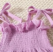 Trendy Knot Girls Pink Top and Pants Set – Cotton Blend Casual Outfit