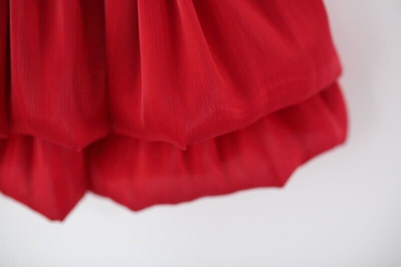 Tulip Hanging Layered Dress for Girls – Cotton Blend Party Wear