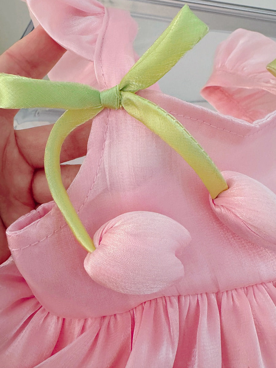 Tulip Hanging Layered Dress for Girls – Cotton Blend Party Wear