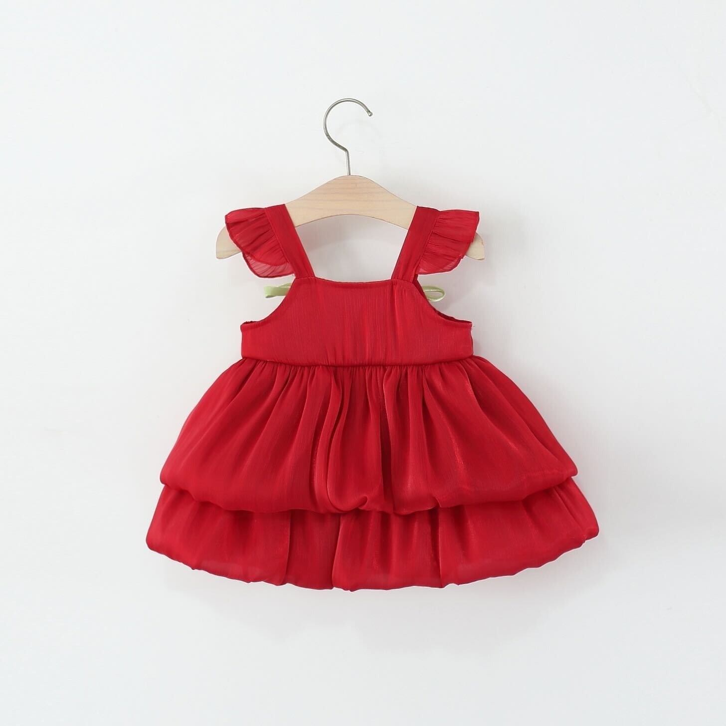 Tulip Hanging Layered Dress for Girls – Cotton Blend Party Wear