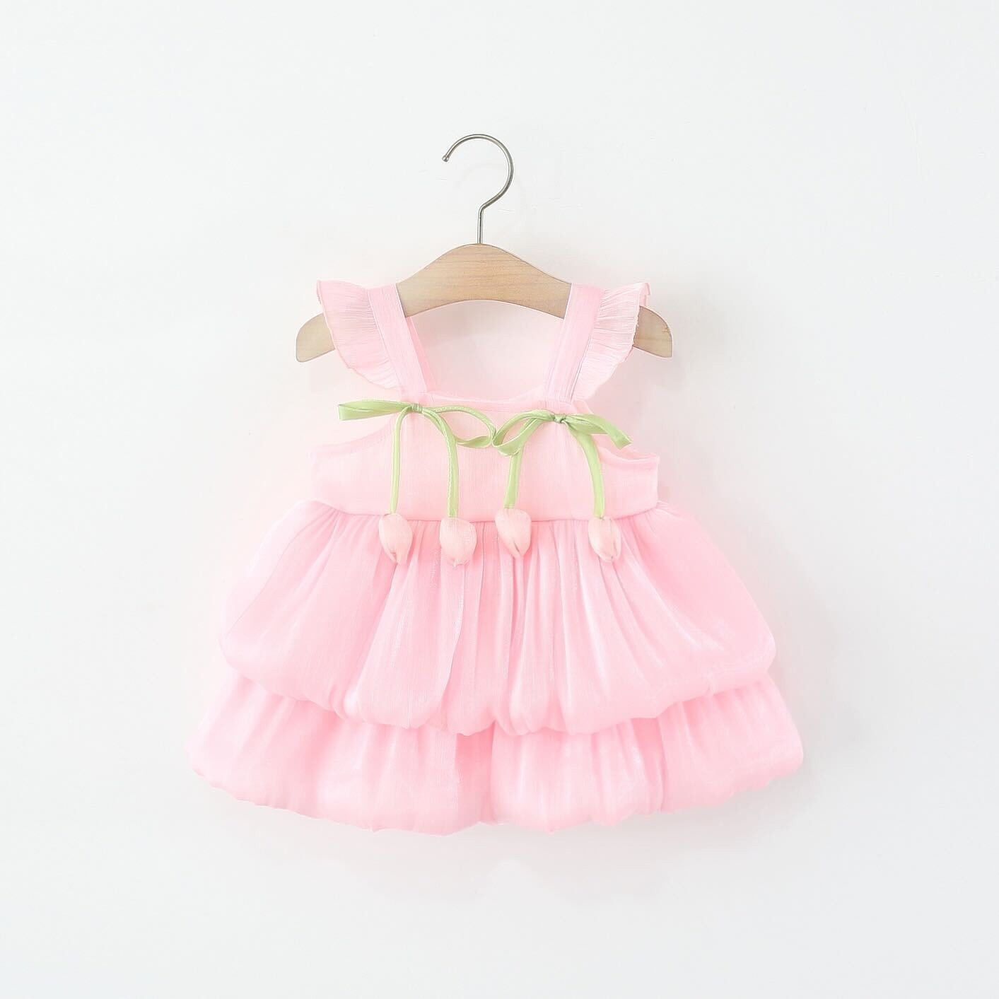 Tulip Hanging Layered Dress for Girls – Cotton Blend Party Wear