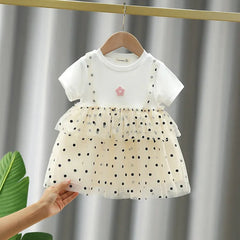 Twinkle Tulle Cotton Blend Dress for Girls – Elegant Party Wear