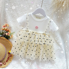 Twinkle Tulle Cotton Blend Dress for Girls – Elegant Party Wear