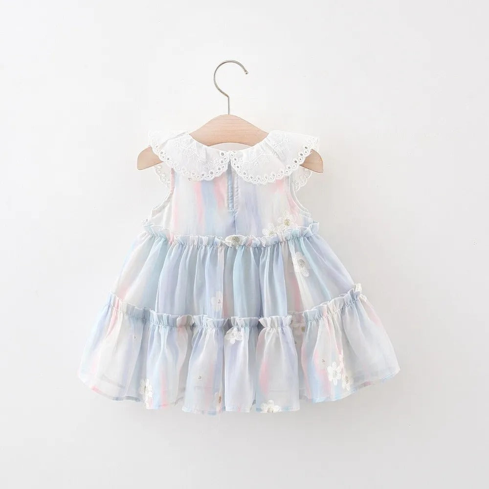 Twirl Frill Flowers Cotton Dress for Girls – Lightweight & Comfortable