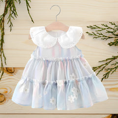 Twirl Frill Flowers Cotton Dress for Girls – Lightweight & Comfortable