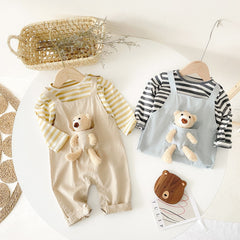 Two-Piece Bear Hanging Set for Baby Boys & Girls – Soft Cotton Outfit