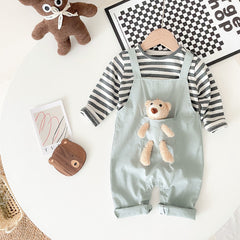 Two-Piece Bear Hanging Set for Baby Boys & Girls – Soft Cotton Outfit