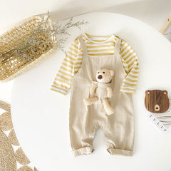 Two-Piece Bear Hanging Set for Baby Boys & Girls – Soft Cotton Outfit