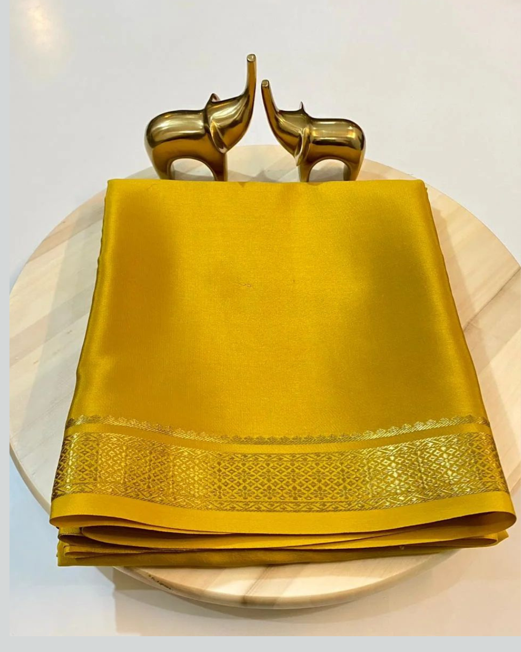 Yellow Color Women's Semi Mysore Silk Saree