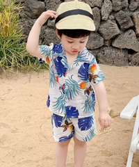 Vacation Boys Clothing Set – Lightweight Polyester Blend, Stylish & Comfortable